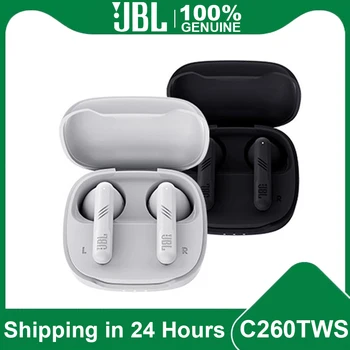 JBL C260TWS Настоящие беспроводные наушники Bluetooth 5.0 TWS стереонаушники с чистым басовым звуком, наушники для спортивной гарнитуры, чехол для зарядки микрофона