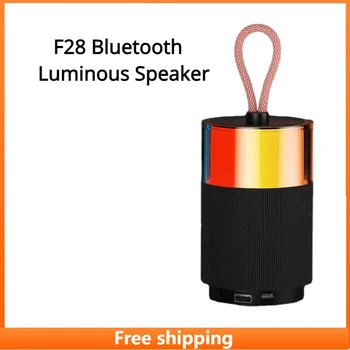 F28 Bluetooth Световой Динамик HIFI Качество Звука Портативный Крутой Светодиодный Сабвуфер С Подсветкой Высококачественный Домашний Открытый Bluetooth Динамик