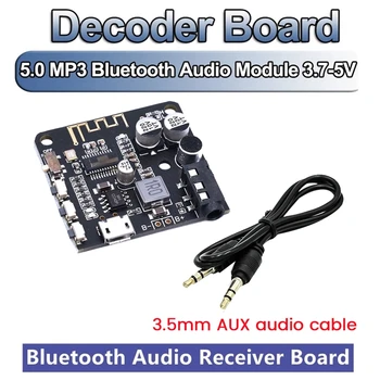 Аудиоприемник с аудиокабелем AUX, MP3-декодер Bluetooth, автомобильный динамик без потерь, Модуль платы аудиоусилителя