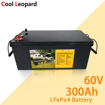Аккумуляторная батарея LiFePO4 60V 300AH 1280WH 2560Wh Встроенная Литиевая батарея BMS12.8V 6000 циклов Автономной Солнечной энергии для кемпинга RV