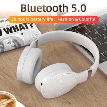 VJ087 Bluetooth 5,0 Наушники Стерео Hi-Fi Беспроводная Гарнитура с Микрофоном Модная Красочная Игра С Громкой Связью Для ПК Смартфон