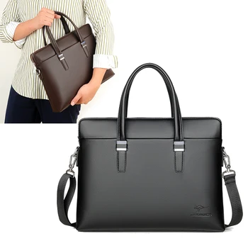 Портфель из искусственной кожи, сумка для мужчин, сумки для ноутбука, деловая сумка-мессенджер на 14 плеч, дизайнерская работа, боковая сумка через плечо для документов