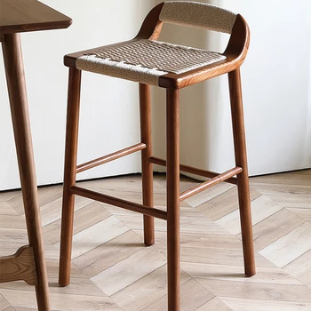 Барные стулья из скандинавского дерева, Роскошный стол, Ресторанные Винтажные барные стулья, Современная мебель для кухни и спальни Altos YN50BC