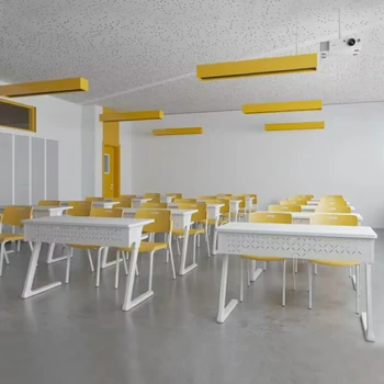 Комбинация столов из алюминиевого сплава для одного человека в университетах, первоклассный студенческий учебный стол для двух человек в университете