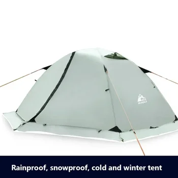 Профессиональная Двухместная палатка для альпинизма на открытом воздухе на 4 сезона, снаряжение для дикого кемпинга, сверхлегкая палатка со снежной юбкой