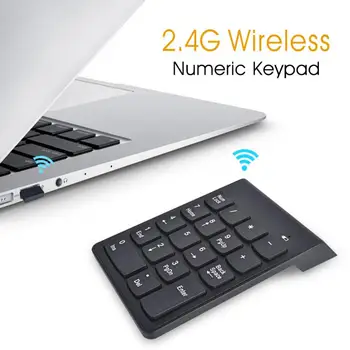Небольшой Размер 2,4 ГГц USB Беспроводная Цифровая Клавиатура Numpad 18 Клавиш Цифровая Клавиатура Для Банковского Учета Ноутбук Кассира Тетрадь Планшеты