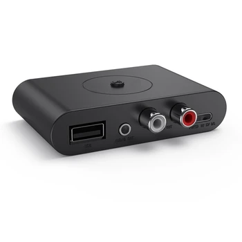 Аудиоприемник Bluetooth 5.3 Беспроводной аудиоадаптер NFC U Диск RCA 3,5 Мм Разъем AUX Стерео музыкальный приемник Автомобильный динамик