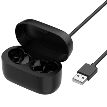 Чехол для беспроводной зарядки с USB-кабелем для наушников Jabra 75T/Active 75T, совместимых с Bluetooth, Удобная коробка W3JD