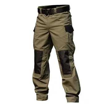 Брюки-карго с защитой от брызг, тренировочные брюки для городских поездок, альпинизм, пеший туризм, прямые тактические брюки, мужские