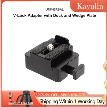 Адаптер KAYULIN Camera V-Lock с Док-станцией и Клиновой Пластиной Для Комплекта Аксессуаров Camera Cage Rig Kit