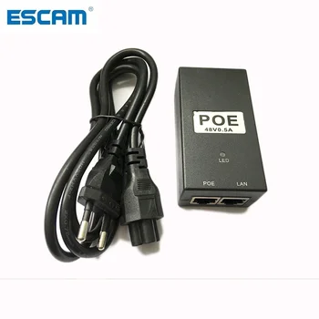 ESCAM CCTV Security 48V0.5A 15,4 Вт POE адаптер POE Инжектор Ethernet питание для POE IP Камеры Телефона PoE Источник Питания
