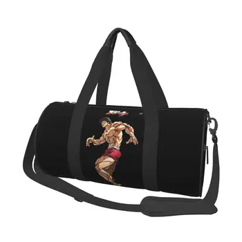Спортивная сумка Baki Hanma Manga, японские дорожные тренировочные спортивные сумки, дизайн пары, большая вместительная ретро-сумка для фитнеса, водонепроницаемые сумки