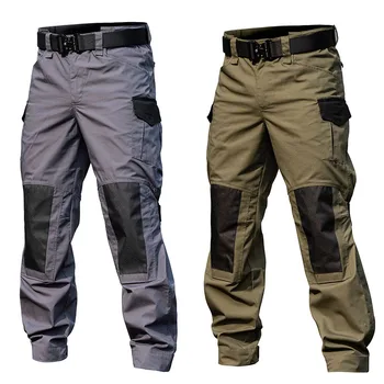 Мужские тактические брюки с защитой колена, альпинистские брюки, походные брюки для рыбалки, Износостойкие повседневные спортивные брюки