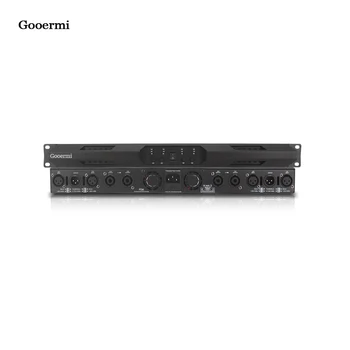 Gooermi D400 Профессиональный цифровой усилитель мощности 1U, 4-канальный усилитель мощности звука класса D для домашнего караоке KTV