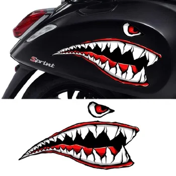 2ШТ Наклейка с Акульей пастью для мотоцикла VESPA PIAGGIO GTS Sprint Primavera LX LXV, Водонепроницаемая Наклейка
