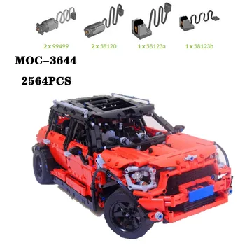 Классический мини-супер спортивный автомобиль MOC-3644, строительные блоки высокой сложности, игрушки для взрослых и детей, подарок на день рождения