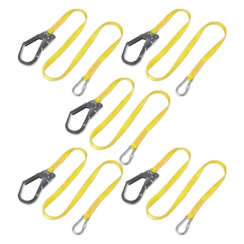 5-кратный страховочный шнур, ремень безопасности для скалолазания на открытом воздухе, веревка для защиты от падения с большими защелками, карабин