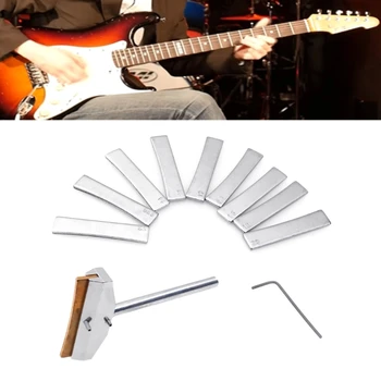 Гитара, бас, накладка для грифа, Уплотнительные и латунные вставки для ладов в радиальном направлении с гаечным ключом, Инструмент для затяжки грифа, инструмент для прижима грифа
