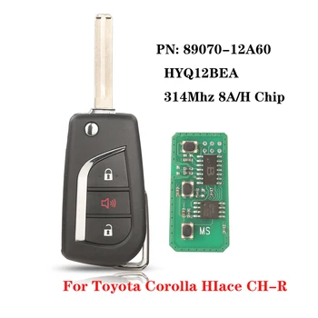 jingyuqin 314 МГц 8A/Ч Дистанционное Управление Автомобильным Ключом Для Toyota Corolla HIace CH-R 2019 2013-2015 Scion XB HYQ12BEA PN: 89070-12A60