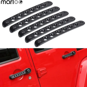 Marloo 5X Вставки для ручки захвата передней задней двери Декоративная отделка ручки крышки Для 07-16 4 Дверного Jeep Wrangler JK Unlimited Аксессуар