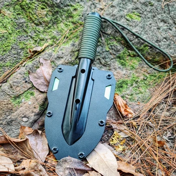 Тактическая многофункциональная ручная лопата, уличная портативная инженерная лопата, инструмент для кемпинга, инструмент для выживания в дикой природе с оболочкой