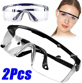 2шт. Защитные очки от брызг, рабочие Защитные очки, лабораторные очки, защитные промышленные ветрозащитные очки, велосипедные очки