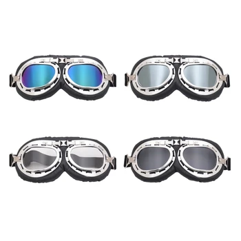 2024 Новые мотоциклетные очки в винтажном стиле, защитные очки для скутера, уличные песочные очки, велосипедные туристические очки для полушлема