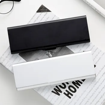 Простая Черно-Белая Коробка для ручек Металлическая Коробка для карандашей Японская Алюминиевая Коробка для ручек для рисования 1ШТ