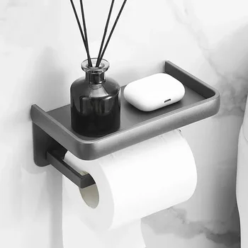 Коробка для салфеток для ванной комнаты пистолет серый держатель для салфеток туалетная стойка для унитаза рулон туалетной бумаги без перфорации настенный монтаж