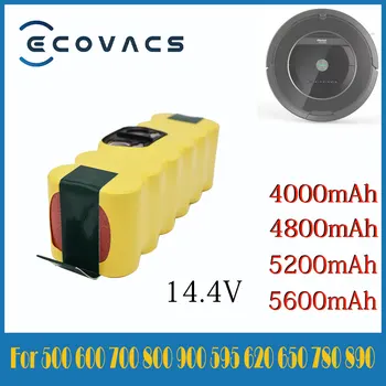 Аккумуляторная батарея Ecovacs 4000/4800/5200/5600 мАч 14,4 В для Roomba 500 600 700 800 900 595 620 650 780 890 Аккумуляторная батарея Oplaadbare batterij