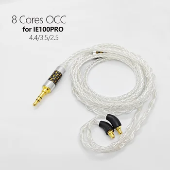 кабель ie100 pro с микрофоном muc кабель ie100 3,5 4,4 Баланс 2,5 мм OCC Посеребренный Модернизированный 8-жильный кабель
