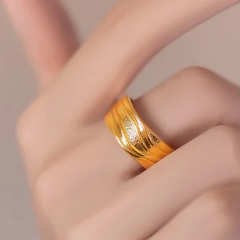 Мужское кольцо с волнистым рисунком и текстурой, кольца из силодового золота 14 карат для мужчин, рождественские украшения для роскошных колец на годовщину свадьбы, подарки