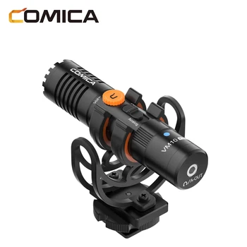 Микрофон для камеры Comica VM10 Pro с Амортизатором, Регулятором усиления и Ограничителем Срабатывания, Видеомикрофон для смартфонов, Зеркальная камера