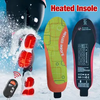 Зимние стельки с подогревом, беспроводная регулировка температуры по USB, электрическая термопрокладка для ног, 12 часов теплой носки стельки с подогревом