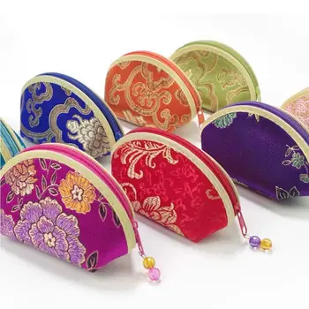 Многоцветная сумка-браслет, тканевый подарочный мешочек, футляр для ожерелий, женская сумка для украшений, кошелек, сумка для хранения в китайском стиле, футляр для ювелирных изделий