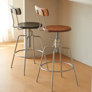 Черные кофейные барные стулья, минималистичные круглые Винтажные барные стулья для парикмахерской, Роскошная мебель для завтрака Sillas De Comedor