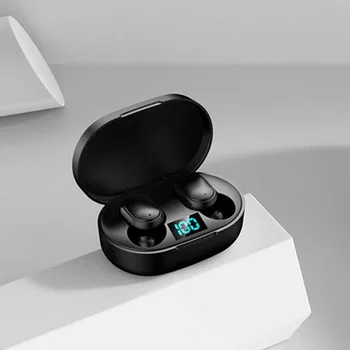 Беспроводная Bluetooth-гарнитура E6S TWS, водонепроницаемые шумоподавляющие светодиодные наушники с микрофоном, беспроводные наушники-вкладыши