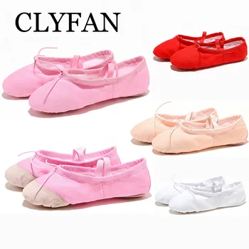 CLYFAN/ черные, красные, Розовые, белые парусиновые туфли на плоской подошве для занятий йогой, гимнастические балетные туфли для танцев, детские балетные туфли для девочек и женщин