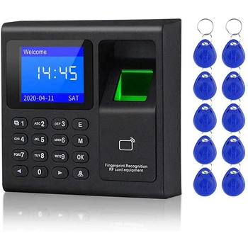 2X Биометрическая система контроля доступа RFID RFID Клавиатура USB Система отпечатков пальцев Электронные часы учета рабочего времени Ид Мубарак