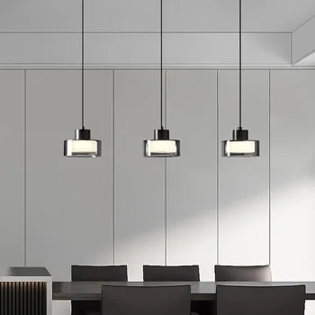 Скандинавские светодиодные люстры Подвесные светильники Стеклянный абажур Подвесной светильник для столовой кухни прикроватной тумбочки гостиной Спальни