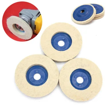 3шт 100 мм шерстяной полировальный круг 4-дюймовые войлочные полировальные диски для угловой шлифовальной машины 100 для полировки металла мрамора стекла керамики