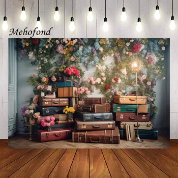 Фон для фотосъемки Mehofond с текстурой в стиле ретро, цветочная стена, детский день рождения, Свадебный портрет, декоративный фон для фотостудии