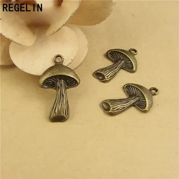 REGELIN, подвеска-шарм в виде античного бронзового гриба, 20шт 24x17 мм для ожерелья 