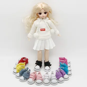 5 см 1/6 Кукла BJD Модная парусиновая спортивная обувь для отдыха для плюшевых кукол EXO Одежда и аксессуары Миниатюрная игрушка ручной работы понарошку