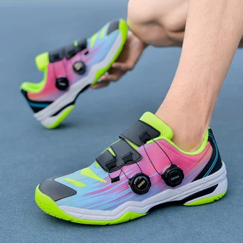 Новые модные профессиональные теннисные туфли для мужчин, женские высококачественные кроссовки для бадминтона, большой размер 46, мужская спортивная обувь для гонок