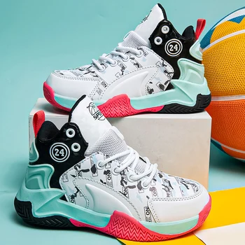 Брендовая спортивная обувь для мальчиков, детская баскетбольная обувь, нескользящая дышащая баскетбольная обувь для девочек