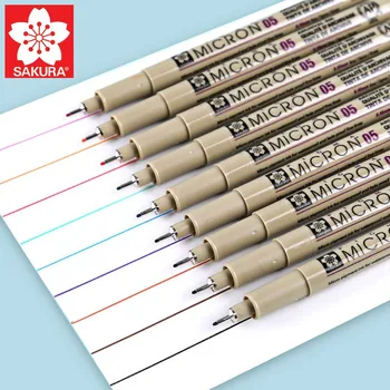1 шт. ручка SAKURA Micron, многоцветная игольчатая ручка, водонепроницаемые маркеры, вкладыши для рисования дизайнерских эскизов