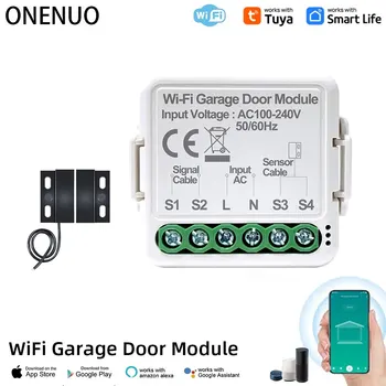 Умный контроллер открывания гаражных ворот ONENUO WiFi, модуль автоматизации Tuya App Switch, работает с Alexa Google Home Siri