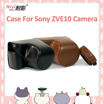 Чехол из искусственной кожи, сумка для камеры Sony ZVE10, аксессуары для камеры, комплект защиты для Sony ZV-E10