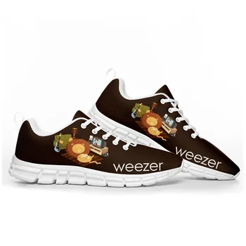 Weezer, Спортивная обувь в стиле поп-рок-группы, Мужская, Женская, Подростковая, Детские кроссовки, Повседневная высококачественная парная обувь белого цвета